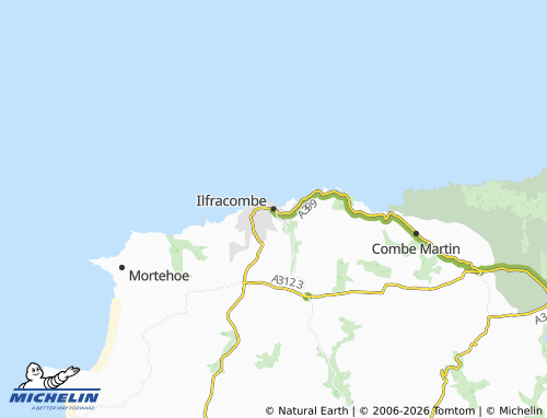 MICHELIN Ilfracombe map - ViaMichelin