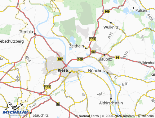 MICHELIN Röderau-Bobersen map - ViaMichelin