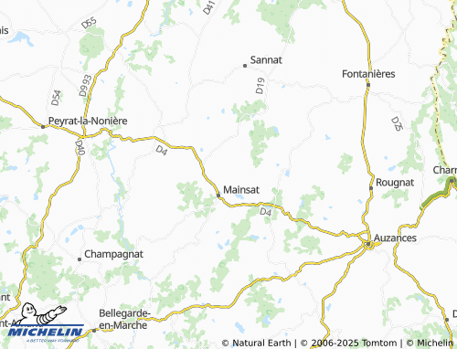 Carte MICHELIN Soubrebost - ViaMichelin