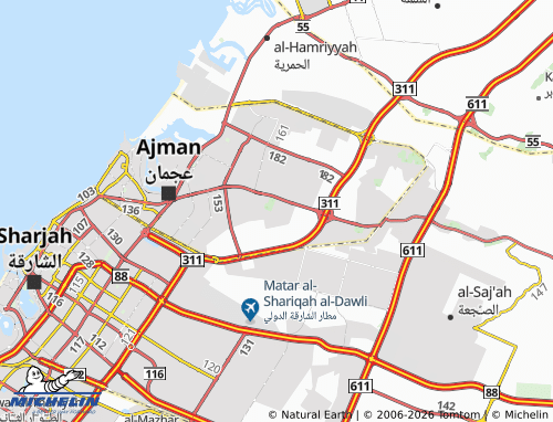 MICHELIN Mohammed Bin Zayed 1 map - ViaMichelin