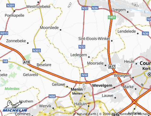 MICHELIN Dadizele map - ViaMichelin