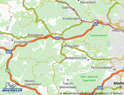 MICHELIN Wolfsgraben map - ViaMichelin