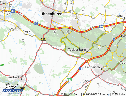MICHELIN-Landkarte Brochterbeck - ViaMichelin