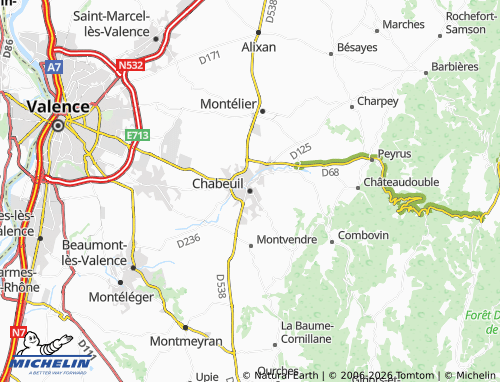 MICHELIN-Landkarte Chabeuil - ViaMichelin