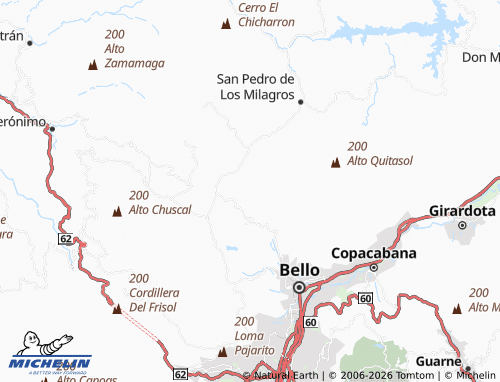 MICHELIN Cuartas map - ViaMichelin