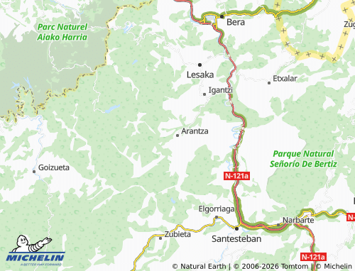 MICHELIN-Landkarte Arantza - ViaMichelin