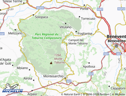 MICHELIN Tocco Caudio map - ViaMichelin