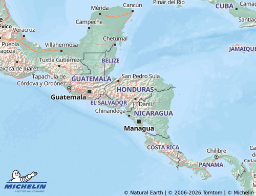 Mappa MICHELIN Honduras - ViaMichelin