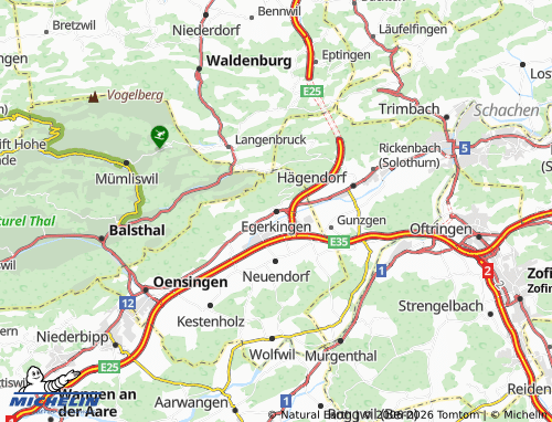 MICHELIN Egerkingen map - ViaMichelin