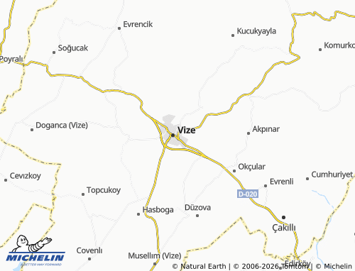 Mappa MICHELIN Evren - ViaMichelin