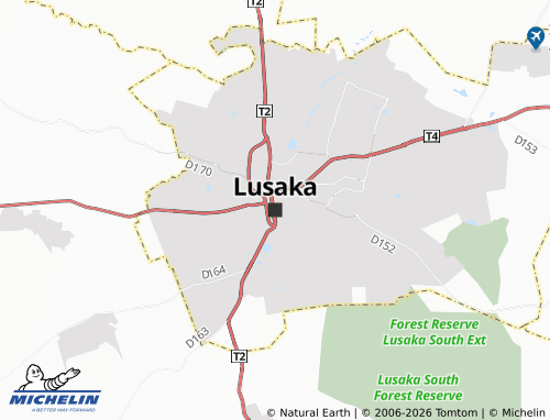 MICHELIN Lusaka map - ViaMichelin