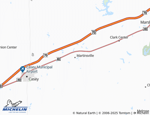 MICHELIN-Landkarte Martinsville - ViaMichelin