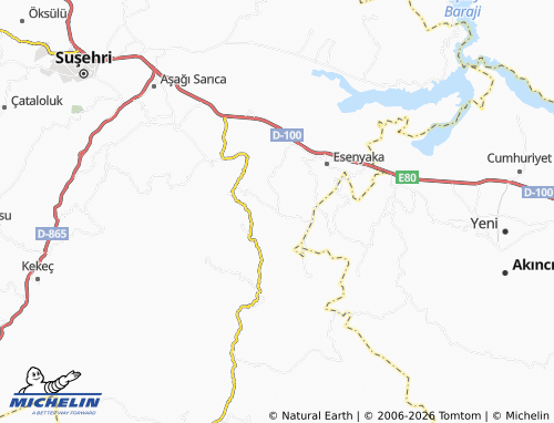 Mappa MICHELIN Yürekli - ViaMichelin