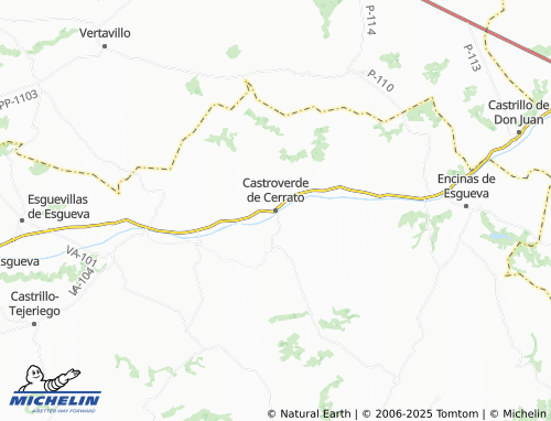 MICHELIN Castroverde de Cerrato map - ViaMichelin