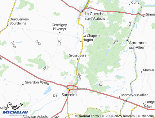 Carte MICHELIN Grossouvre - ViaMichelin