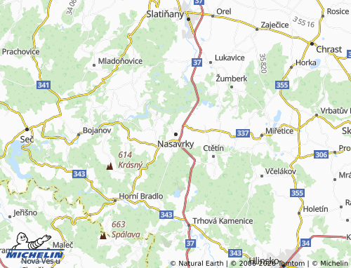 Mapa MICHELIN Nasavrky - ViaMichelin