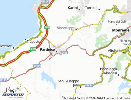 MICHELIN Borgetto map - ViaMichelin