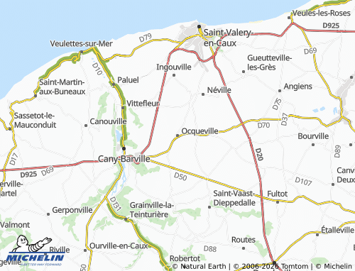 Mapa MICHELIN Ocqueville - ViaMichelin