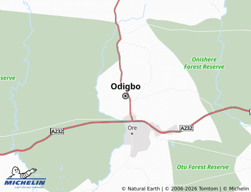 MICHELIN Odigbo map - ViaMichelin