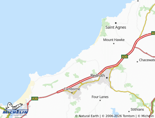 Carte MICHELIN Portreath - ViaMichelin