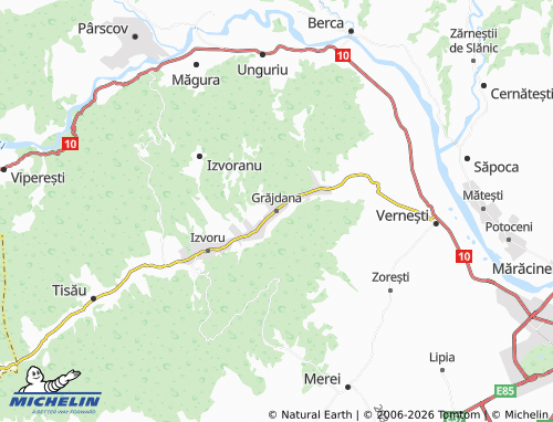 MICHELIN-Landkarte Grăjdana - ViaMichelin