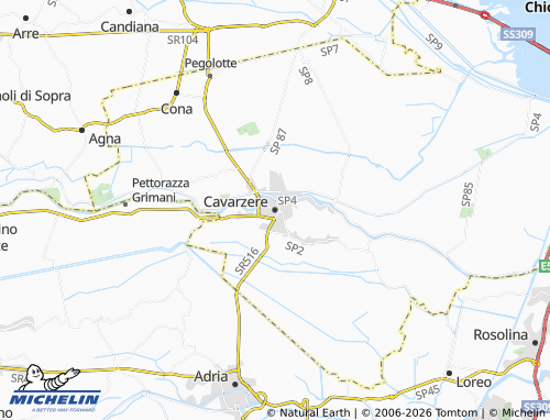 MICHELIN-Landkarte Cavarzere - ViaMichelin