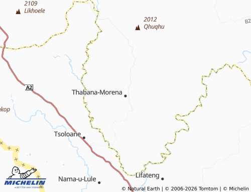 Mappa MICHELIN Thabana-Morena - ViaMichelin