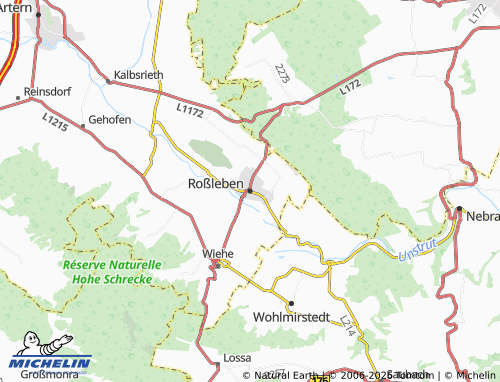 MICHELIN Roßleben-Wiehe map - ViaMichelin