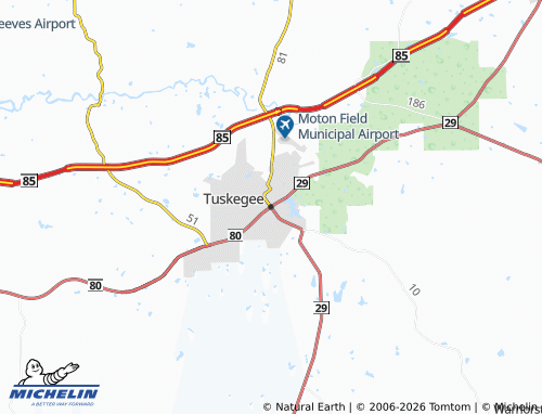 Mappa MICHELIN Tuskegee - ViaMichelin