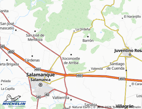 Mappa MICHELIN Xoconoxtle de Arriba - ViaMichelin