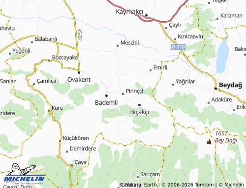 MICHELIN Pirinççi map - ViaMichelin