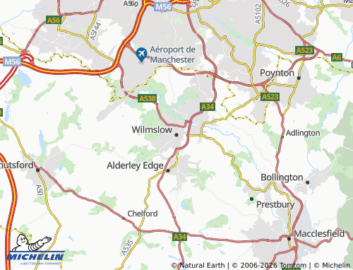 MICHELIN Wilmslow map - ViaMichelin
