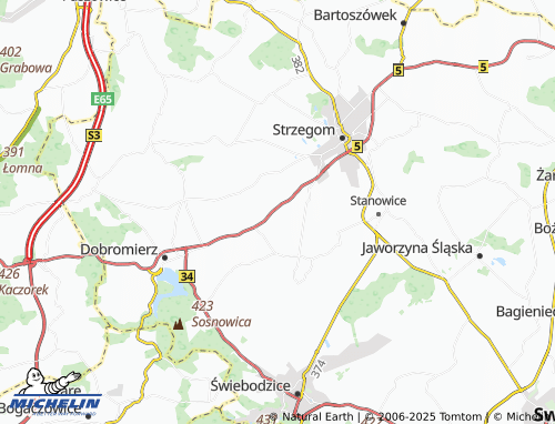 MICHELIN Granica map - ViaMichelin