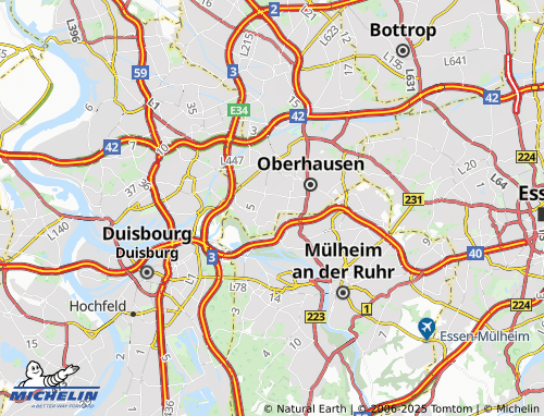 MICHELIN Alstaden-Ost map - ViaMichelin