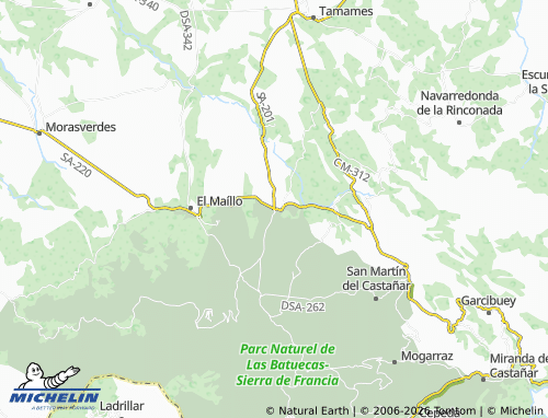 MICHELIN El Cabaco map - ViaMichelin