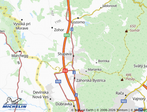 MICHELIN Stupava map - ViaMichelin
