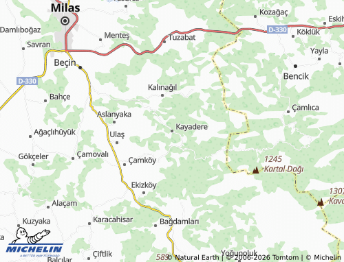Mappa MICHELIN Kayadere - ViaMichelin