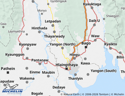 MICHELIN North Yangon District map - ViaMichelin