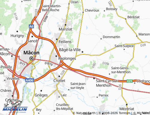 MICHELIN Bâgé-le-Châtel map - ViaMichelin