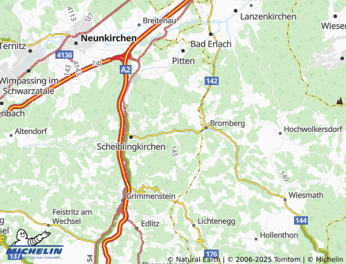 MICHELIN-Landkarte Thernberg - ViaMichelin