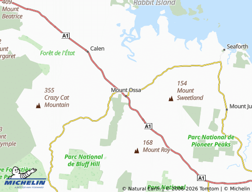 Mapa MICHELIN Mount Ossa - ViaMichelin