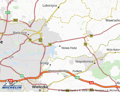 MICHELIN Nowa Huta map - ViaMichelin