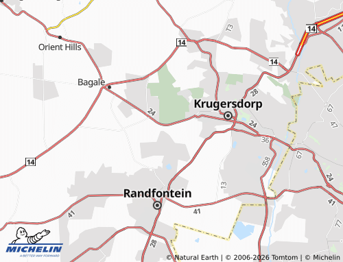 Kaart MICHELIN Randfontein Outlying - ViaMichelin