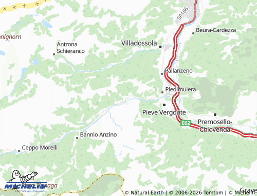 MICHELIN Calasca-Castiglione map - ViaMichelin
