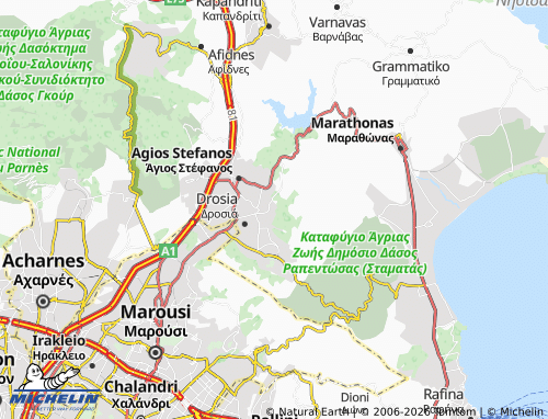 Mapa MICHELIN Stamata - ViaMichelin
