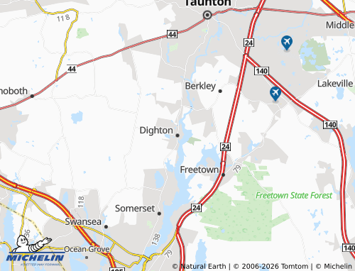 Mappa MICHELIN Dighton - ViaMichelin