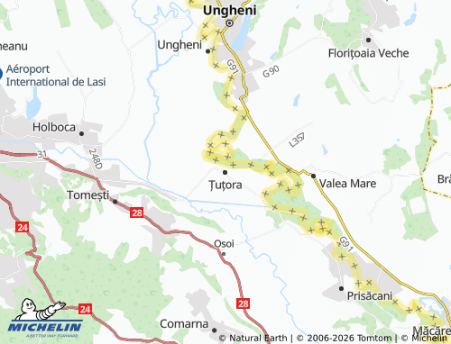 MICHELIN Țuțora map - ViaMichelin