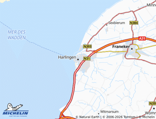 Carte MICHELIN Harlingen - ViaMichelin