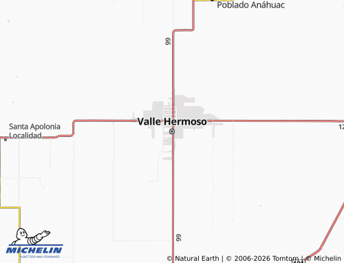 MICHELIN-Landkarte Valle Hermoso - ViaMichelin