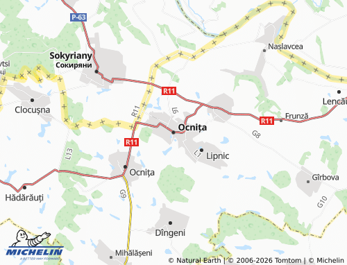 Mappa MICHELIN Ocnița - ViaMichelin